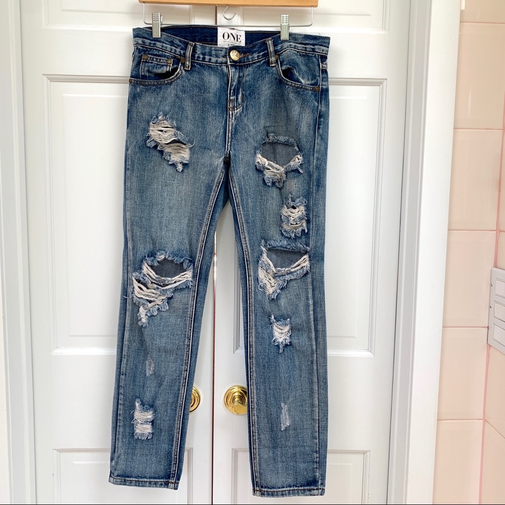 One Teaspoon Awesome Baggies Jeans in Cobain - Picture 11 of 16